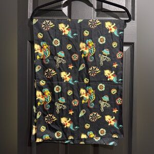 Black Sea Creature Patterned Scarf